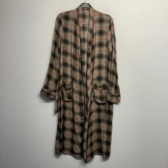 Out From Under Urban Outfitters Kimono Robe Plaid M - Picture 1 of 8